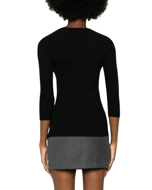 Elisabetta Franchi Maglia a coste scollo V