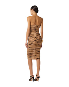 Elisabetta Franchi abito in jersey stampa tigre