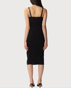 Elisabetta Franchi Abito tubino eelegante in crêpe slim fit