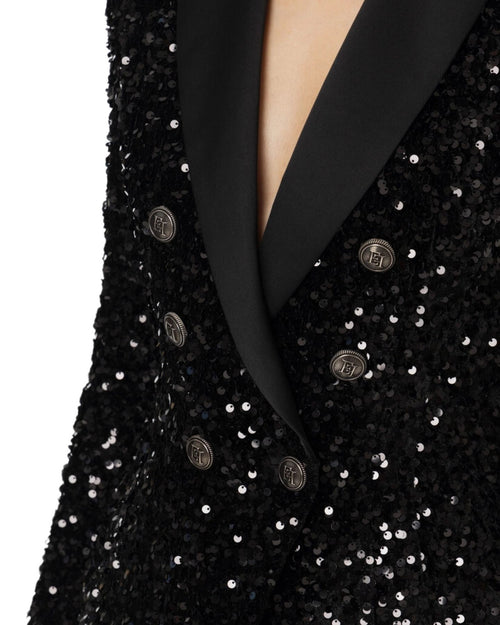 Elisabetta Franchi Giacca doppiopetto con paillettes