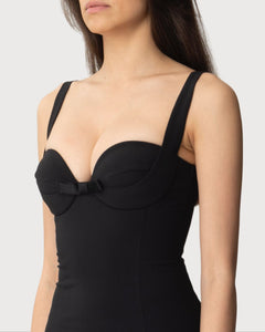 Elisabetta Franchi Abito tubino eelegante in crêpe slim fit