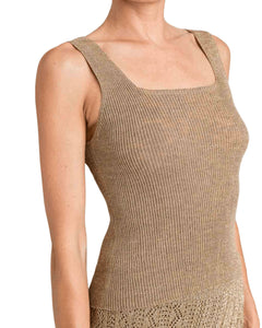 Twinset top in lino e lurex