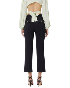 Elisabetta Franchi Pantalone cropped svasato