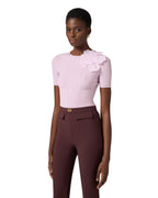 Elisabetta Franchi Maglia con fiore ricamato
