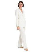 Twinset Pantalone in crêpe con ricamo