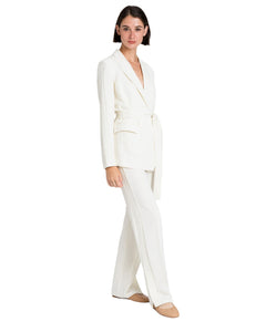 Twinset Pantalone in crêpe con ricamo