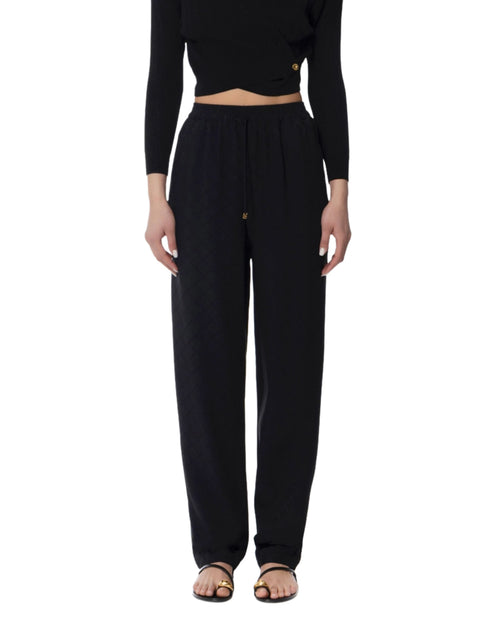 Elisabetta Franchi pantalone satin con logo