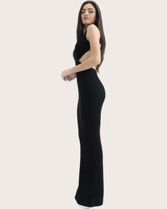 Elisabetta Franchi Abito lungo cut out in maglia