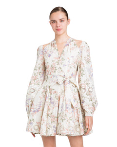 Twinset Abito corto floreale in cotone