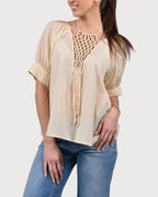 Seventy camicia in seta con ricami