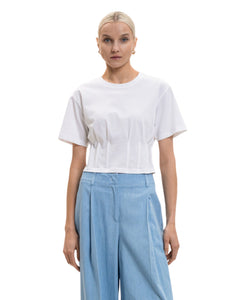 Twinset T-Shirt in cotone effetto corsetto