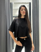 Elisabetta Franchi T-Shirt cropped con logo