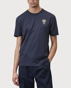 Blauer T-Shirt Girocollo