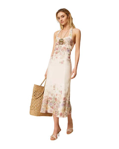 Twinset Abito longuette in fantasia floreale