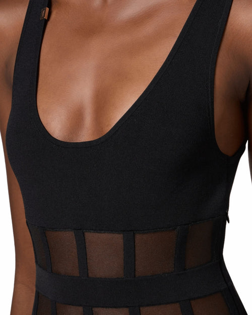 Elisabetta Franchi Abito in maglia effetto corsetto