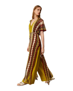 Twinset Kaftano a righe multicolor
