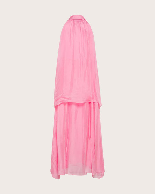 Seventy abito elegante in misto seta con balze