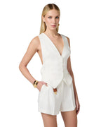Elisabetta Franchi Gilet in misto lino