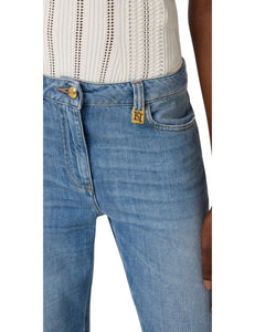 Elisabetta Franchi Jeans vita bassa a palazzo