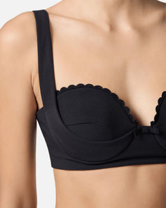 Elisabetta Franchi Top Con coppe in crêpe stretch