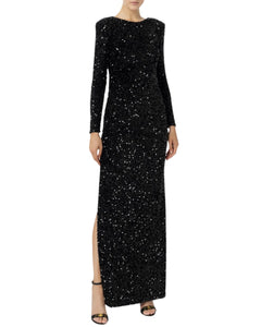 Elisabetta Franchi Abito Red Carpet con paillettes e spacco