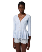 Elisabetta Franchi maglia cardigan con baschina a pieghe