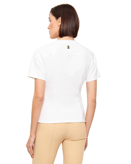 Elisabetta Franchi T-shirt bustier con bottoni