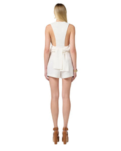 Elisabetta Franchi Gilet in misto lino