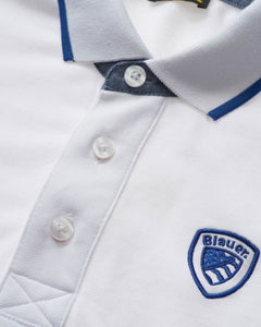 Blauer Polo Scudo Logo
