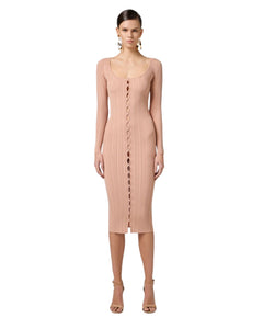 Elisabetta Franchi Abito in maglia traforata con culotte