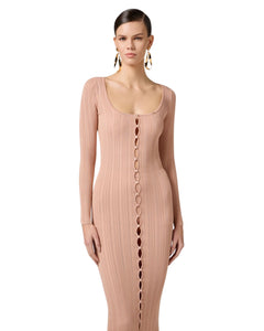 Elisabetta Franchi Abito in maglia traforata con culotte