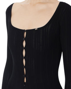 Elisabetta Franchi Abito in maglia traforata con culotte