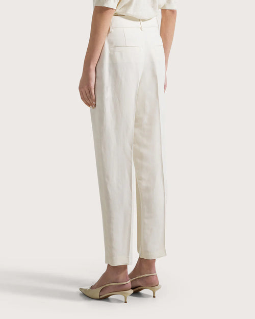 Seventy Pantalone carrot fit in misto lino