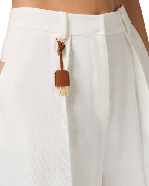 Elisabetta Franchi Pantalone in misto lino