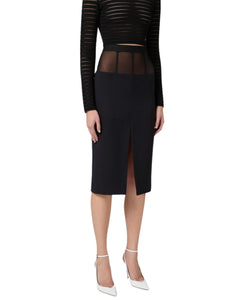 Elisabetta Franchi Gonna Tubino con inserti in tulle