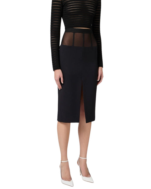 Elisabetta Franchi Gonna Tubino con inserti in tulle