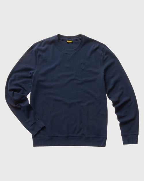 Blauer Felpa Pique Mini Patch Logo