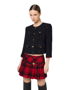 Elisabetta Franchi Giacca crop in tweed