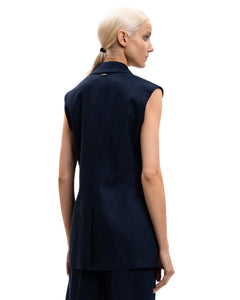 Twinset Gilet sartoriale con ricamo floreale