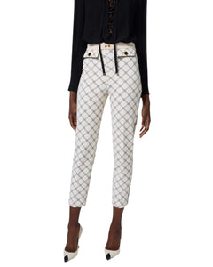 Elisabetta Franchi Pantalone logo in crêpe