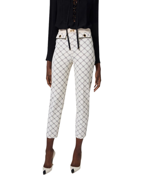 Elisabetta Franchi Pantalone logo in crêpe