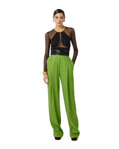 Elisabetta Franchi Body in jersey crêpe e tulle