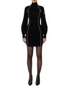 Elisabetta Franchi Abito dolcevita in maglia in misto lana