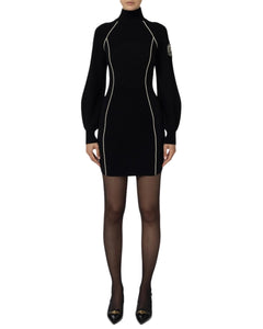 Elisabetta Franchi Abito dolcevita in maglia in misto lana