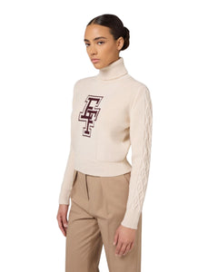 Maglia dolcevita Elisabetta Franchi con logo