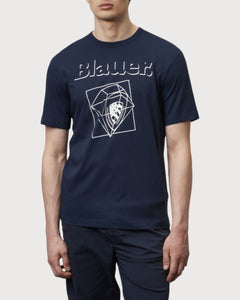 Blauer T-Shirt Graphic