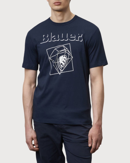 Blauer T-Shirt Graphic