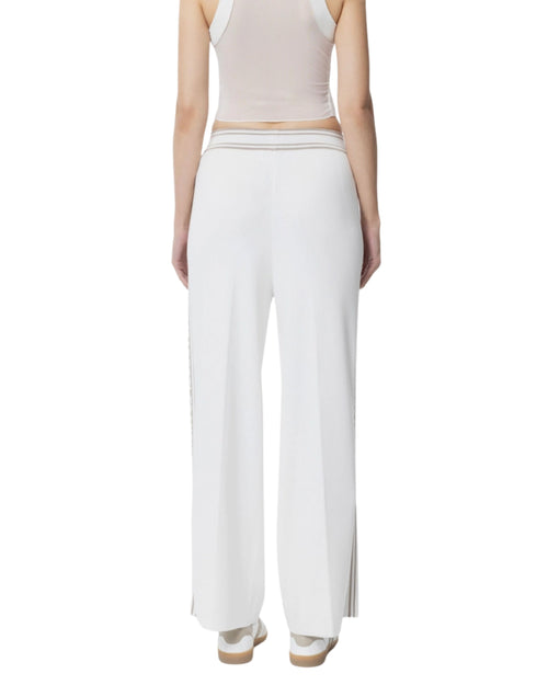 Elisabetta Franchi Pantalone palazzo bande logo