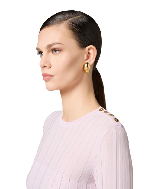 Elisabetta Franchi Orecchini ovali con logo