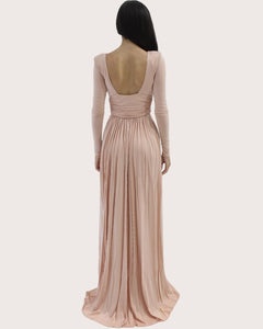 Elisabetta Franchi Abito Red Carpet rosa con spacco